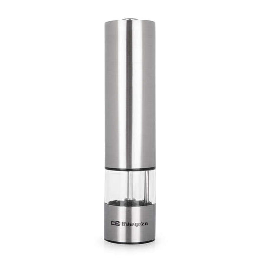 Orbegozo Molinillo Pimienta y Sal Elegance - Alta Precision Regulable - Carcasa Acero Fino - Luz Dosificacion Optima - Manejo con una Sola Mano - Funciona con Pilas - Estilo y Funcionalidad en tu Cocina