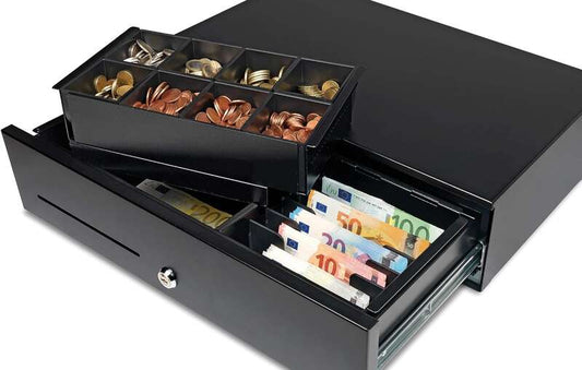 Safescan HD-5030 Cajon Portamonedas uso Intensivo - 8 Compartimentos para Monedas y Billetes - hasta 2 Millones de Aperturas - Micro Switch