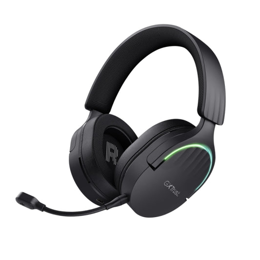 Trust GXT491 Fayzo Auriculares Gaming Bluetooth, USB 2.4Ghz - Iluminacion RGB - Microfono Extraible - Diadema Ajustable - Autonomia hasta 22h - Controles de Facil Acceso - Color Negro