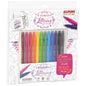 Alpino Color Experience Pack de 12 Rotuladores Dual Artist + Libro Guia de Iniciacion al Lettering - Doble punta (Fina 0,7mm y Pincel de 2,9mm) - Colores Surtidos