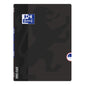 Oxford School Openflex A4 Libreta Grapada - Tapa de Plastico Resistente - 1 Linea con 2 Margenes - 48 Hojas de Alta Calidad - Color Negro