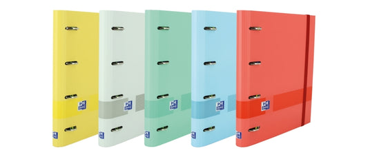 Oxford & You A4+ Europeanbinder - Tapa Extradura Resistente - Lomo de 45mm - Anillas 4Dx35mm - Recambio 5x5 - Pizarra Write & Erase - Hoja de Pegatinas - Cantidad: 10