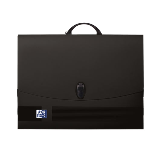 Oxford Carpeta de Dibujo A3 con Cierre y Asa Negra - Tamaño A3 - Cierre Seguro - Asa Resistente - Diseño Elegante - Cantidad: 6