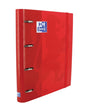 Oxford Europeanbinder Classic A4+ Carpeta de Anillas con Recambio Cuadricula 5x5 - Tapa Extradura - Cierre con Goma Elastica - Color Rojo