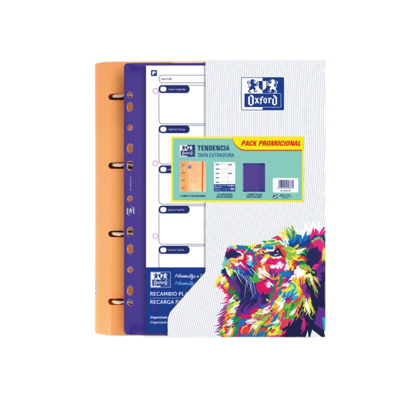 Oxford Europeanbinder Oxfcla A4 - Carpeta de Tamaño A4 - Incluye 10 Fundas Transparentes - con Etiqueta para Identificacion - Cantidad: 10