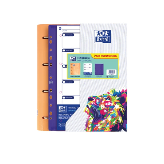 Oxford Europeanbinder Oxfcla A4 - Carpeta de Tamaño A4 - Incluye 10 Fundas Transparentes - con Etiqueta para Identificacion - Cantidad: 10