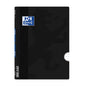 Oxford Libreta Grapada Openflex A4 - Tapa de Plastico Resistente - Grapada para Mayor Durabilidad - Pauta 3.5 con Margen para Escribir Ordenadamente - 48 Hojas de Alta Calidad - Color Negro - Cantidad: 10