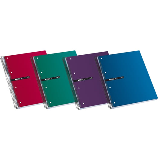 Enri Status A4+ Europeanbook - Tapa Extradura Resistente - 120 Hojas de Papel de Alta Calidad - Cuadricula 5x5 - Colores Surtidos