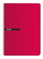 Enri Status Fº Tapa Dura Cuaderno Espiral 4x4 con Margen 100 Hojas Rojo - Resistente Tapa Dura - Cuadriculado 4x4 con Margen - 100 Hojas de Alta Calidad - Color Rojo
