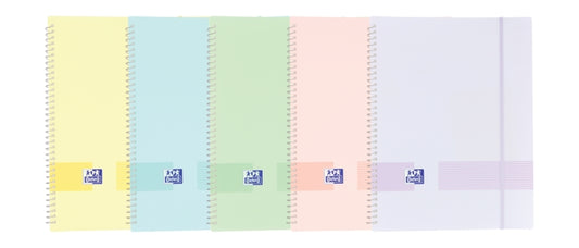 Oxford Live & Go A4 Carpeta de Fundas - Tapa de Plastico Opaco - Espiral 30 Fundas - Colores Surtidos - Cantidad: 10