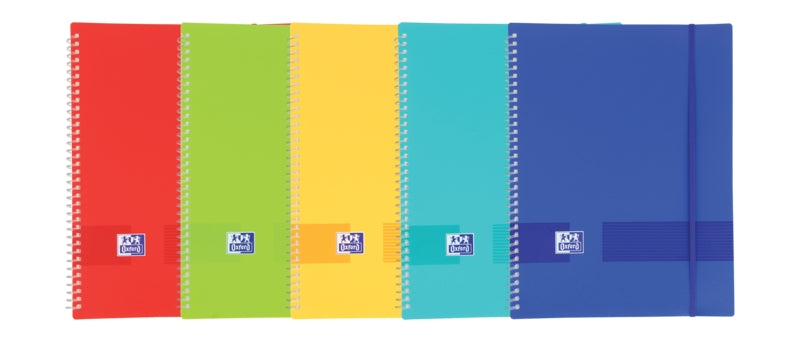 Oxford Live & Go A4 Carpeta de Fundas - Tapa de Plastico Opaco - Espiral 40 Fundas - Color Vivos - Cantidad: 10