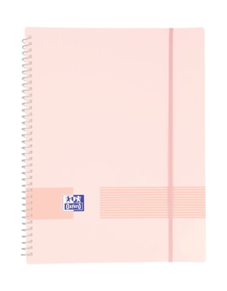 Oxford Live & Go A4 Carpeta de Fundas - Tapa de Plastico Opaco - Espiral de 40 Fundas - Color Rosa Chicle - Cantidad: 10