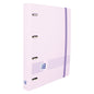 Oxford Live & Go A4+ Polyfoam Europeanbinder - Lomo de 45mm - Anillas de 4Dx35mm - Recambio 5x5 - Color Malva Pastel - Cantidad: 4