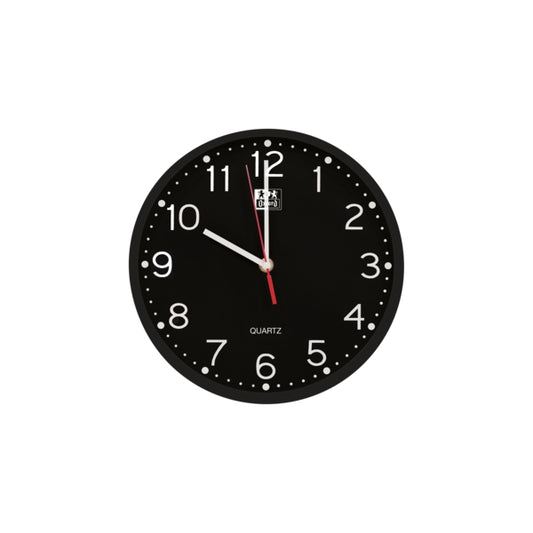 Oxford Reloj de Pared Silencioso para Escritorio Calm 25cm - Diseño Elegante y Minimalista - Funcionamiento Silencioso - Tamaño Compacto de 25cm - Color Negro - Cantidad: 10