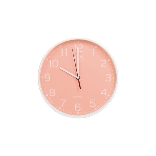 Oxford Reloj de Pared Silencioso para Escritorio Calm 25cm - Diseño Moderno y Elegante - Funcionamiento Silencioso - Tamaño Compacto de 25cm - Color Peach - Cantidad: 10