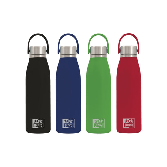 Oxford Runbott School Botella Termo 50cl - Recubrimiento Ceramico Interior - Mantiene la Temperatura por Horas - Diseño Surtido