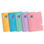 Oxford School Classic A4+ Europeanbook Spiralflex - Tapa de Plastico Resistente - 50 Hojas de Papel de Alta Calidad - 1 Linea para Escribir - Colores Surtidos - Cantidad: 5