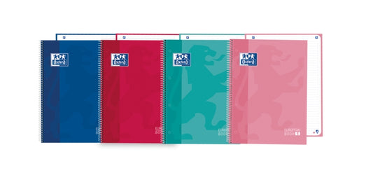 Oxford School Classic A5+ Europeanbook - Tapa Extradura - 80 Hojas - Colores Surtidos - Cantidad: 5