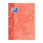 Oxford School Classic Cuaderno de Recambio - Tamaño A4 - Tapa Blanda - Encolado - Cuadricula 5x5 - 80 Hojas - Color Melocoton - Cantidad: 5