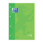 Oxford School Classic Cuaderno de Recambio - Tamaño A4 - Tapa Blanda - Encolado - Cuadricula 5x5 - 80 Hojas - Color Verde Manzana - Cantidad: 5