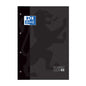 Oxford School Classic Cuaderno de Recambio - Tamaño A4 - Tapa Blanda - Encolado - Cuadricula 5x5 - 80 Hojas - Color Negro - Cantidad: 5
