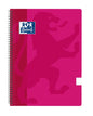 Oxford School Classic Cuaderno Espiral Tapa de Plastico Folio - Pauta 2.5 con Margen - 80 Hojas - Color Fucsia - Cantidad: 5
