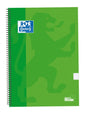 Oxford School Classic Cuaderno Espiral Tapa Extradura Write&Erase - Folio 4x4 con Margen - 80 Hojas - Color Verde - Cantidad: 5