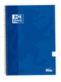 Oxford School Classic Cuaderno Espiral Tapa Extradura Write&Erase - Pauta 2.5mm con Margen - 80 Hojas - Color Azul Marino - Cantidad: 5