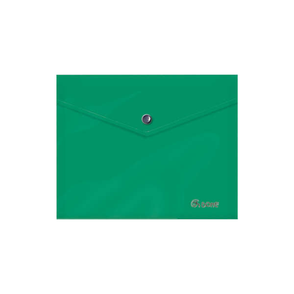 Dohe Sobre Portadocumentos A5 - Cierre de Broche - Polipropileno Opaco 150 Micras - Color Verde - Cantidad: 8