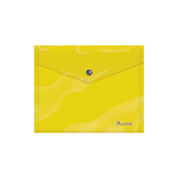 Dohe Sobre Portadocumentos A5 - Cierre de Broche - Polipropileno Opaco 150 Micras - Color Amarillo - Cantidad: 8