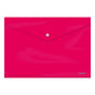 Dohe Sobre Portadocumentos Folio - Cierre de Broche - Polipropileno Cristal Opaco 200 Micras - Color Fucsia - Cantidad: 10