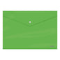 Dohe Sobre Portadocumentos Tamaño Folio - Cierre de Broche - Polipropileno Cristal Opaco 200 Micras - Color Verde - Cantidad: 10