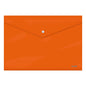 Dohe Sobre Portadocumentos Folio - Cierre de Broche - Polipropileno Cristal Opaco 200 Micras - Color Naranja - Cantidad: 10