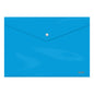 Dohe Sobre Portadocumentos Folio - Cierre de Broche - Polipropileno Cristal Opaco 200 Micras - Color Azul - Cantidad: 10