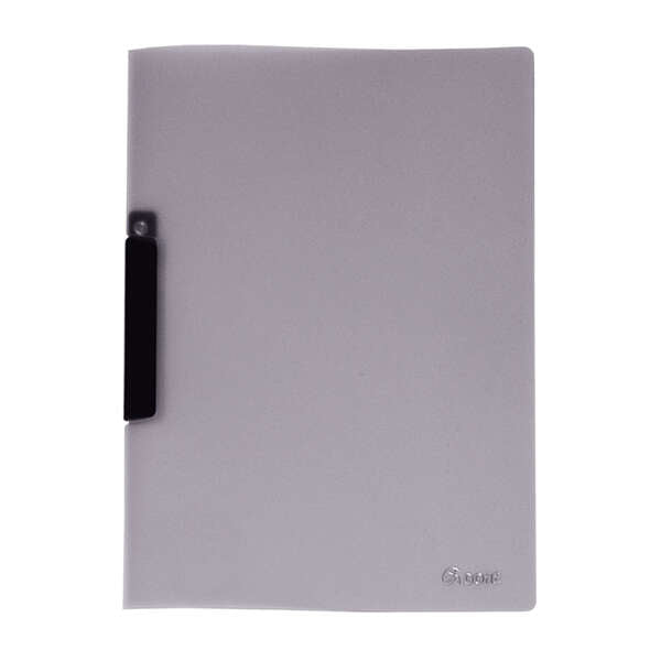 Dohe Dossier con Pinza Pivotante Tamaño A4 - Fabricado en Polipropileno Translucido de 450 Micras - Color Gris - Cantidad: 8