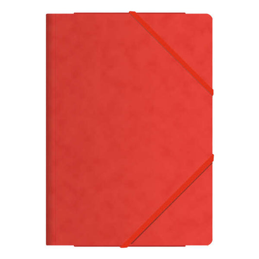 Dohe Carpeta de Gomas con Tres Solapas - Tamaño Folio - Fabricada en Cartulina de Primera Calidad - Plastificada - Cierre con Gomas Planas - Cantidad: 10
