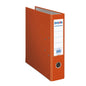 Dohe Archivador de Palanca Tamaño A4 - Lomo Ancho 70mm - Ollao, Rado y Tarjetero en el Lomo - Carton Forrado con Polipropileno - Cantoneras Metalicas - Color Naranja