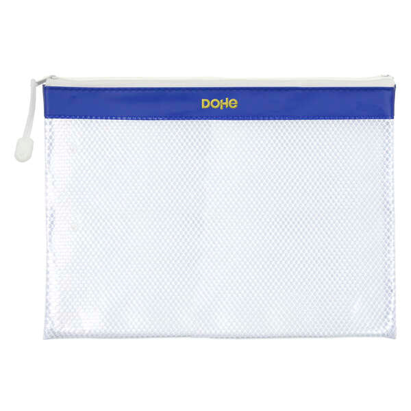 Dohe Bolsa Cremallera PVC - 32x24cm - Ideal para Documentos A4 - Cantidad: 12