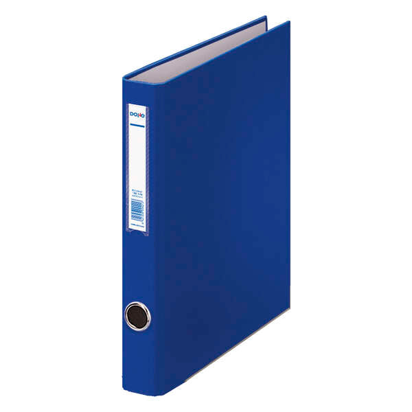 Dohe Carpeta de 2 Anillas Mixtas 25mm - Tamaño Folio - Medidas 285x350x45mm - Ollao y Tarjetero en Lomo - Carton Forrado con Polipropileno - Color Azul - Cantidad: 12