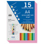 Dohe Pack de 15 Cartulinas A4 de 180gr - Con PH Neutro - Libres de Cloro Elemental - Color Rosa