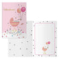 Dohe Cochecito Pack de 6 Tarjetas de Felicitacion para Nacimientos - 11.5x17cm - Impresas a Todo Color - Estampaciones con Pelicula de Color - Estampacion en Seco - Papel Offset Blanco de 300gr - Incluye Sobre de Color