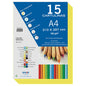 Dohe Pack de 15 Cartulinas A4 de 180gr - Con PH Neutro - Libres de Cloro Elemental - Color Girasol