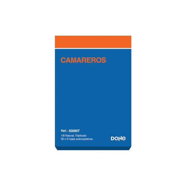 Dohe Talonarios Preimpresos a Dos Tintas en Papel Autocopiativo - 150 Hojas - Octavo Natural - Triplicado