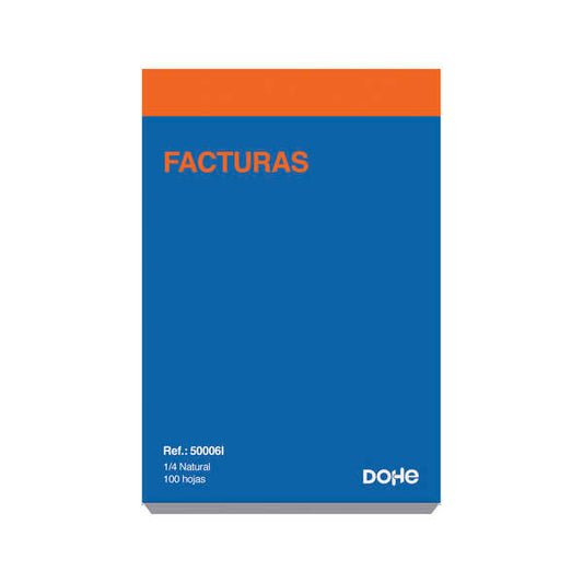 Dohe Talonarios Preimpresos a Dos Tintas - 100 Hojas - Cuarto Natural - Sencillo