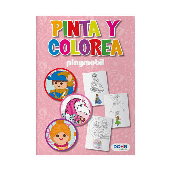 Dohe Libro de Colorear Playmobil Princess - Cubierta de Cartulina de 350gr - Interior de 30 Hojas de 120gr - Ideal para Lapices de Colores y Pinturas de Cera