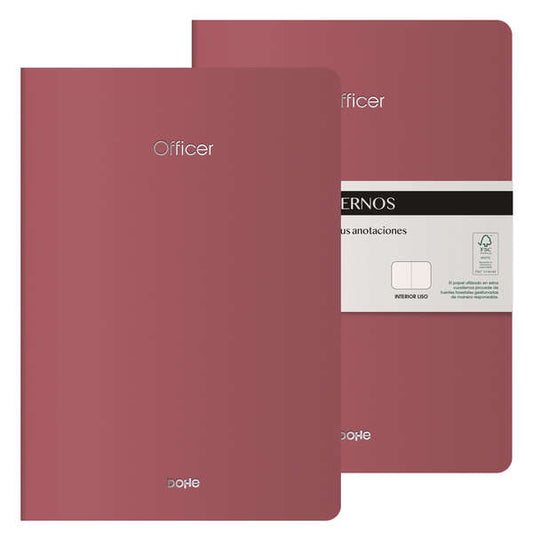 Dohe Cuadernos de Cartulina de Colores - 300gr - Estampacion en Portada - Puntas y Lomo Redondos - 40 Hojas Lisas - Papel Ahuesado 90gr - Rencuadernacion Cosida - Cantidad: 2