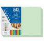 Dohe Pack de 50 Cartulinas A3 de 180gr - Con PH Neutro - Libres de Cloro Elemental - Color Verde Alface