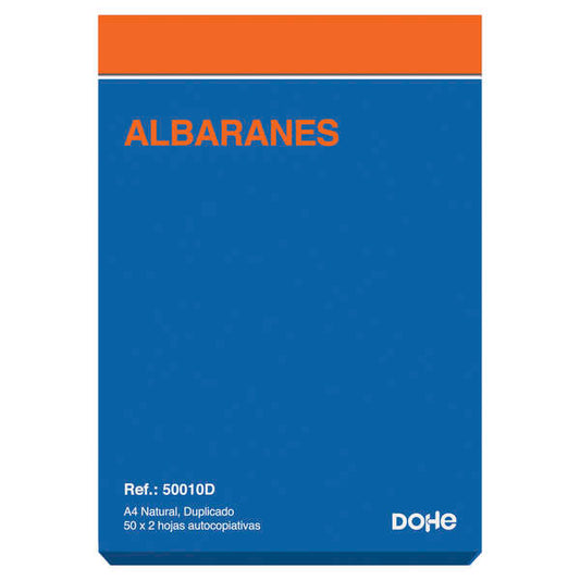 Dohe Talonario Albaranes - 100 Hojas - Papel Autocopiativo - Tamaño A4