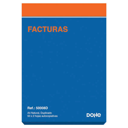 Dohe Talonario Facturas - 100 Hojas - Papel Autocopiativo - Tamaño A4