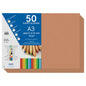 Dohe Pack de 50 Cartulinas A3 de 180gr - Con PH Neutro - Libres de Cloro Elemental - Color Marron